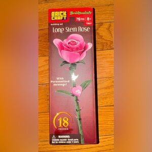 NWT Brickcraft Pink Rose with Personalized Message Brickcraft